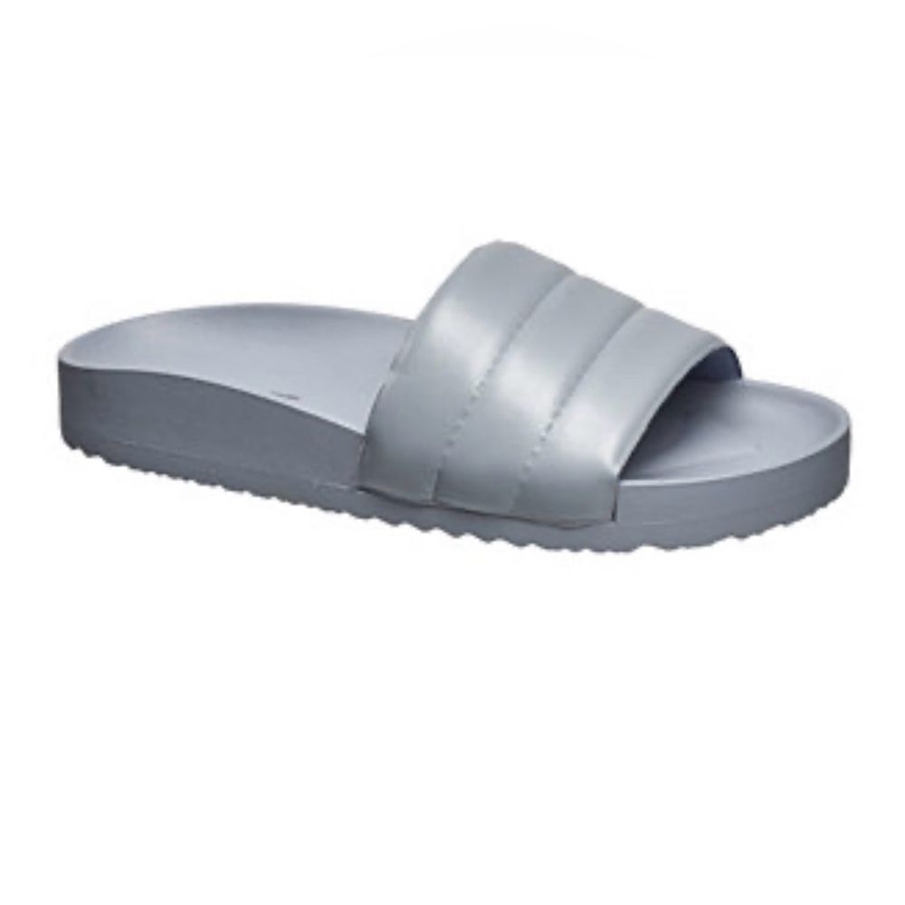 French Connection Gray Puffer Slides/Sandals(Size 8.5)